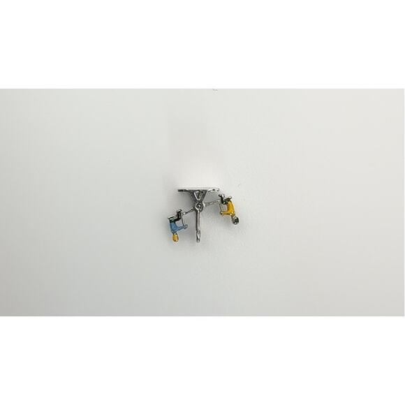 Vintage Sterling Silver See-Saw Charm with Painted Children - Picture 3 of 4